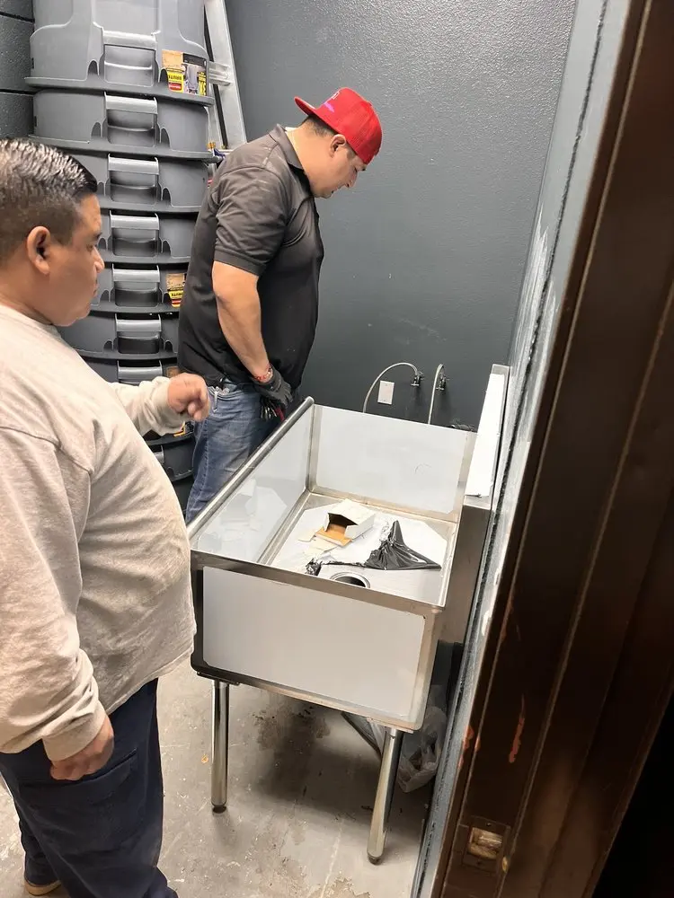 Commercial plumbing and sink installation in Davenport